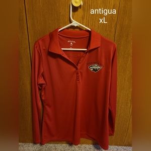 Women's Long Sleeve Polo - MN Wild